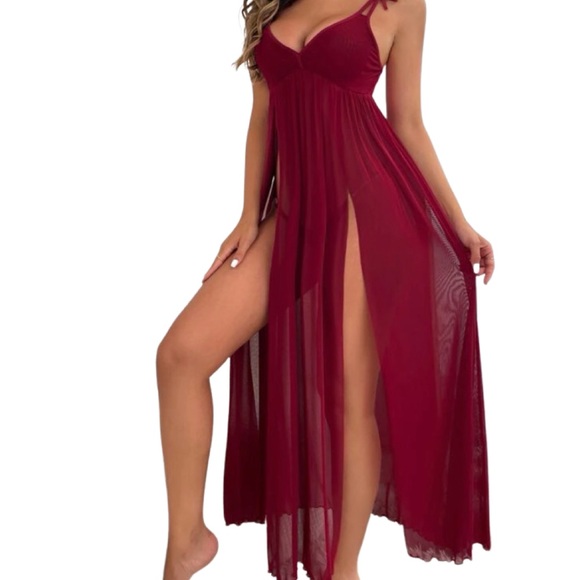 A Kiss Before Bed Tie Shoulder Night Gown - Picture 2 of 5